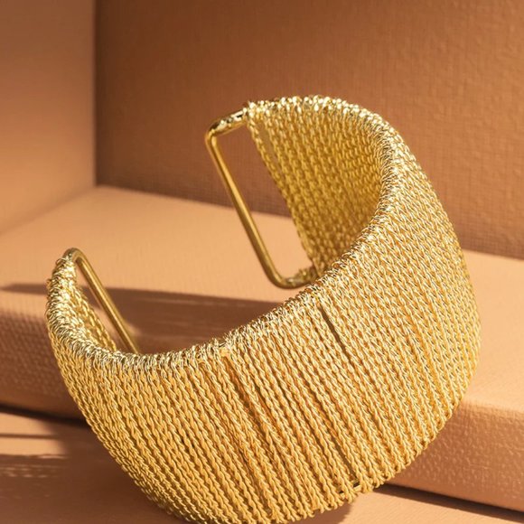 Boho Wire Wrapped Cuff Bracelet - Picture 3 of 6